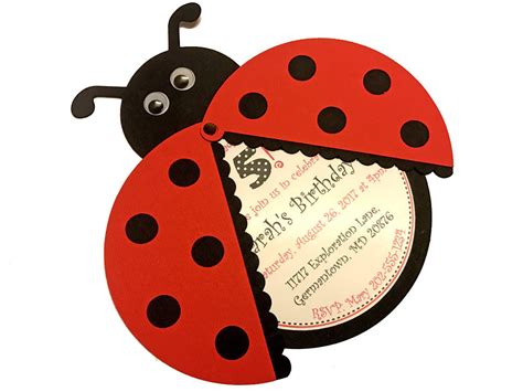 Ladybug Invitations Ladybug Birthday Invitations Ladybug Etsy