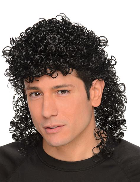 Wigs are a powerful transformative tool & guys should be able to switch up our look whenever we want as well! Black Curly Mullet Wig for Men: Wigs,and fancy dress ...