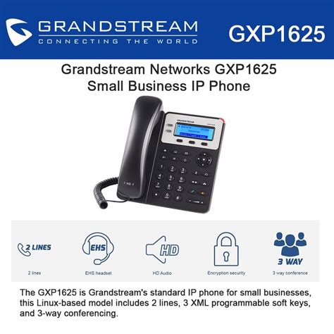 Grandstream Networks Gxp1625 Small Business 2 Line Ip Phone Poe