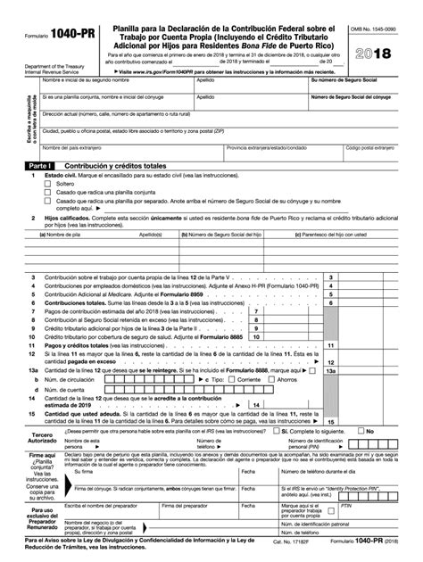 Form 1040 is used by citizens or residents of the united states to file an annual income tax return. IRS 1040-PR 2018 - Fill out Tax Template Online | US Legal Forms