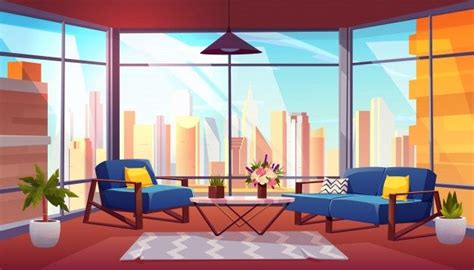 Living Room Cartoon Vector Perfect Image Reference Duwikw