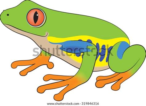 Tree Frog Vector Illustration Stock Vector Royalty Free 319846316