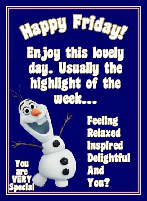 Olaf Happy Friday Quote Pictures Photos And Images For Facebook