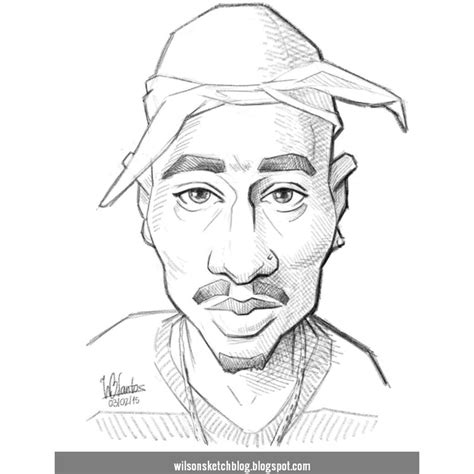 Tupac Coloring Pages 2pac Sketch