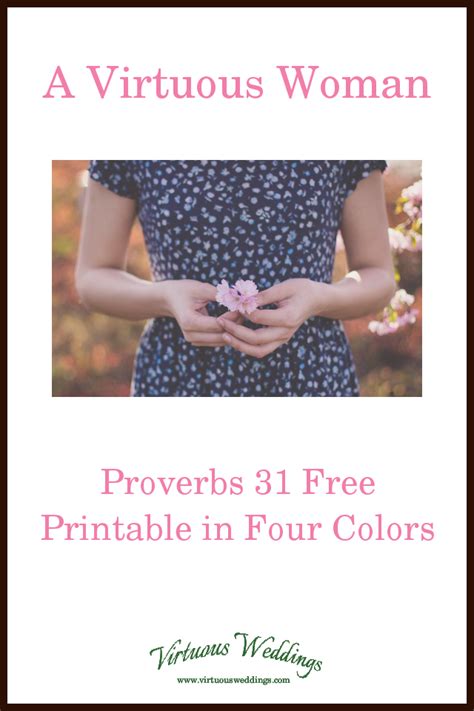 A Virtuous Woman Proverbs 31 Free Printables