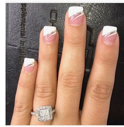 Fancy French Manicure French Manicure Nail Designs Manicure Nail
