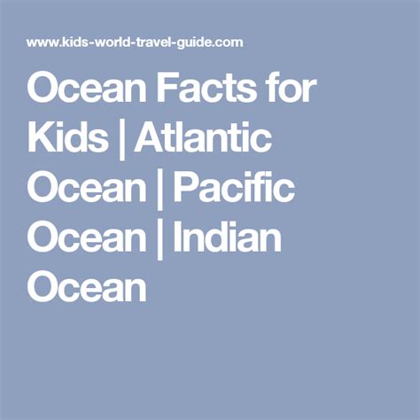Pacific Ocean Facts For Kids