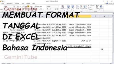 Cara Mudah Membuat Format Tanggal Indonesia Di Excel Banyak Variasi