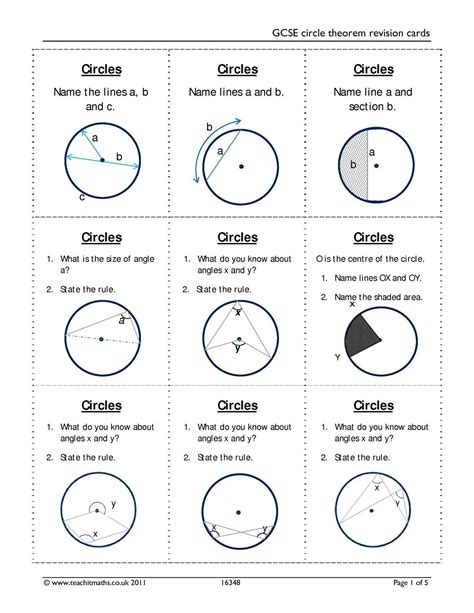 Circle Theorems Gcse Maths Revision Gcse Maths Circle Math Circle