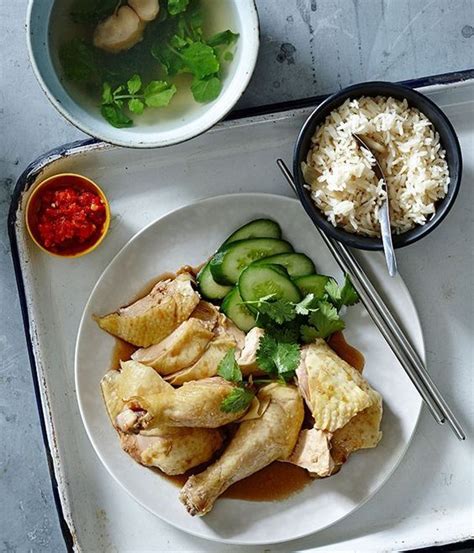 Hainanese Chicken Rice Recipe Gourmet Traveller Hainanese Chicken