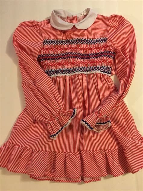 1980s Vintage Candy Stripe Dress Etsy