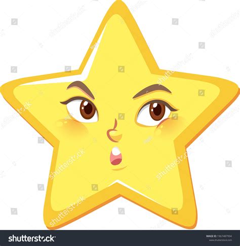 Star Cartoon Character Rolling Eyes Face Stock Vector Royalty Free Shutterstock