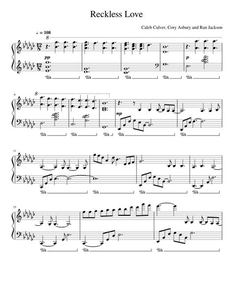 Reckless Love Sheet Music For Piano Download Free In Pdf Or Midi