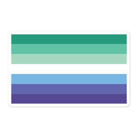 Mlm Pride Flag Vinyl Sticker Male Pride Flag Gay Pride Flag Etsy