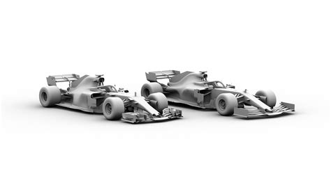 My Two Cad Models Of F1 Cars On The Left Is The 2018 Car On The Right
