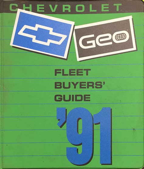 1991 Chevrolet Fleet Buyers Guide Dealer Album Original