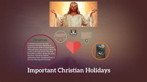 Most Important Christian Holidays By Amy Doughty