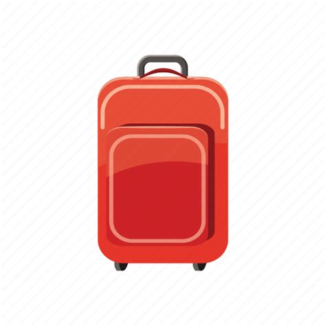 Airport Cartoon Case Luggage Suitcase Travel Wheel Icon