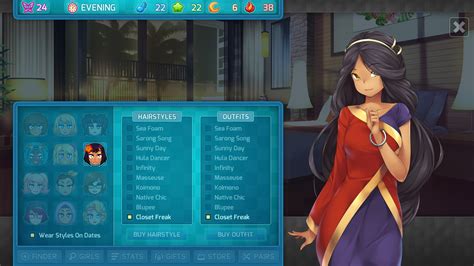 huniepop  double date outfit  location cheat sheet steams play