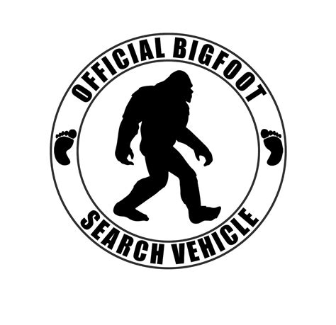 Official Big Foot Search Vehicle Bigfoot Sasquatch Vinyl Decal Etsy