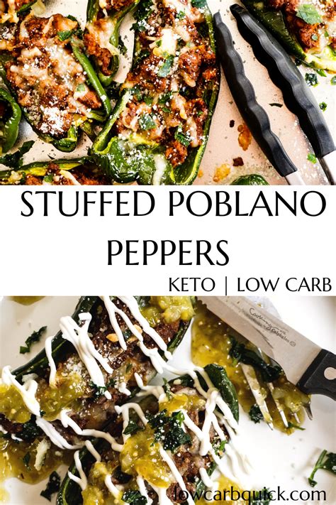 keto stuffed poblano peppers made easy and in only 30 minutes a sure to please recipe bursting