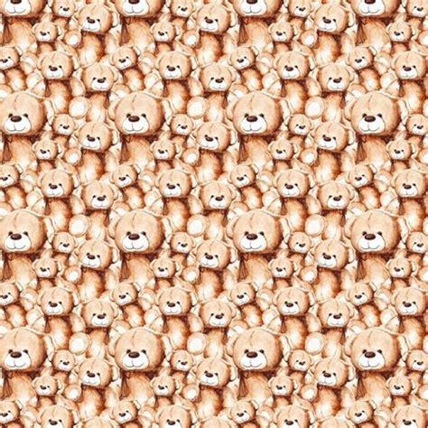 100 Cotton Fabric Digital Print Teddy Bears Deany Fabrics
