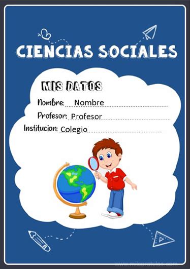 Caratula Y Portada De Ciencias Sociales En Word 16 Caratulas Para