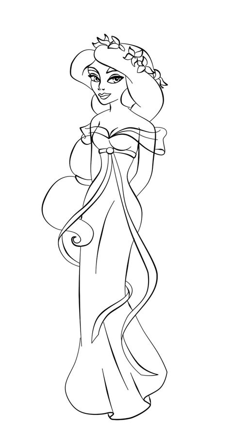 Coloring pages for kids to print or to paint online. Disney Princess Jasmine Coloring Page Coloring Pages ...
