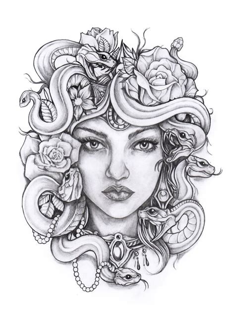 Beautiful Medusa Sketch