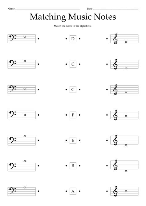 Worksheets For Music Notes