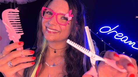 asmr stylish girl verpasst dir einen neuen haarschnitt mit extensions roleplay german deutsch