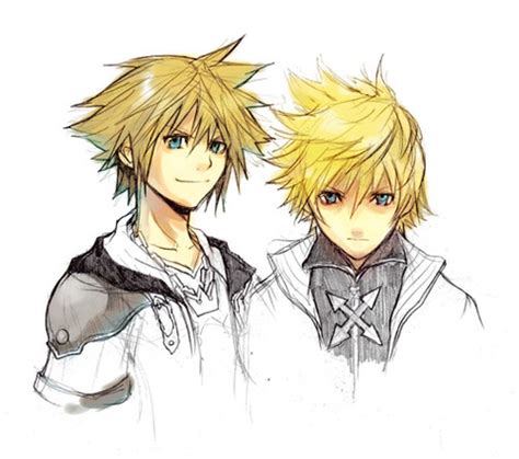 Roxas Sora Kingdom Hearts Kingdom Hearts Lowres Blonde Hair Blue