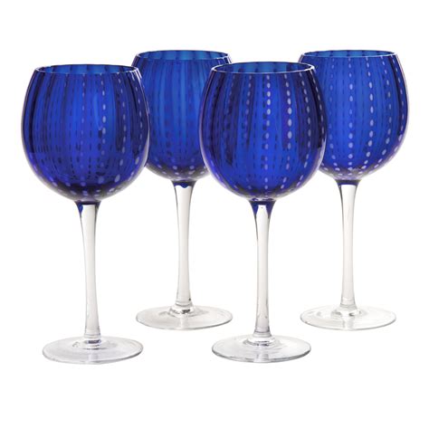 Blue Hill Goblet Cobalt Glassware Wine Glass Set Cobalt Blue Kitchens