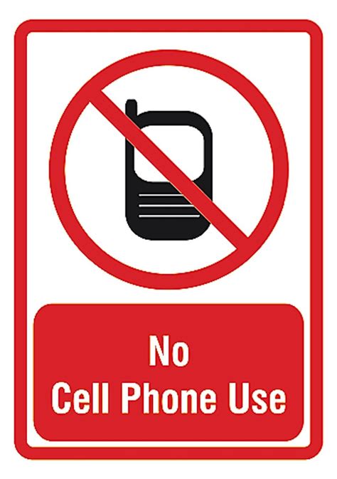 No Cell Phone Use Private Area Privacy Quality Decor Sign