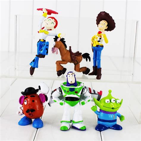 6pcslot Movie Series Toy Story Woody Buzz Lightyear Green Alien Mini