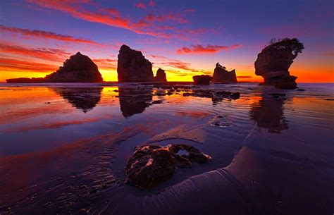 Motukiekie Beach Sunset New Zealand Follow Me On Faceb Flickr