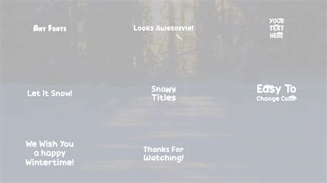 Just use these titles in your works such as tv shows, presentations, pool events, beauty blogs, and other projects. Snow Titles | After Effects 25400187 Videohive Download Fast