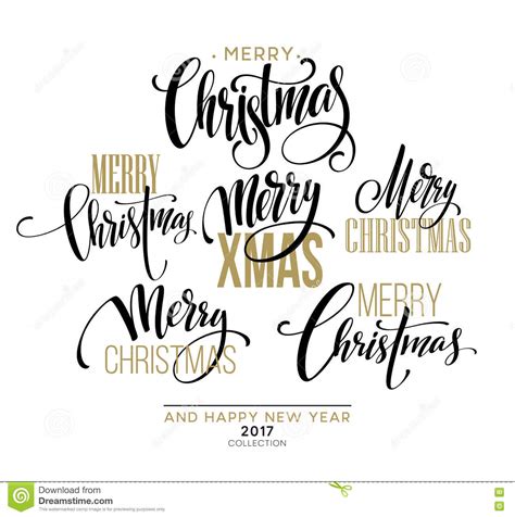 vrolijke kerstmis het van letters voorzien ontwerpreeks vector illustratie vector illustratie