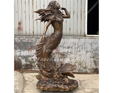 Modern Outdoor Garden Decoration Life Size Bronze Mermaid Statue For Sale