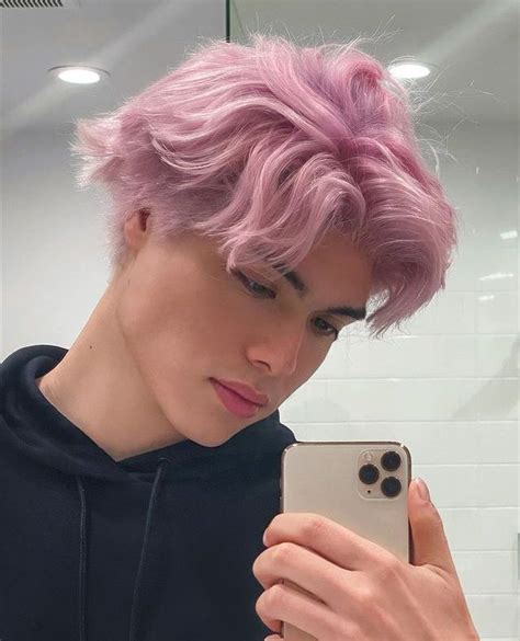Pin By On Alex Stokes Pink Hair Guy Men Hair Color Bubblegum Pink Hair
