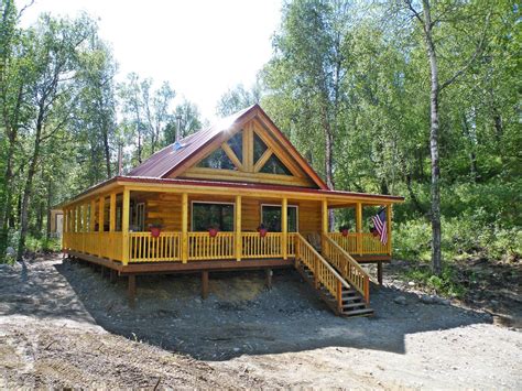 Log cabin with wrap around porch: Gorgeous Log Cabin With Huge Wraparound Porch - Sutton-Alpine