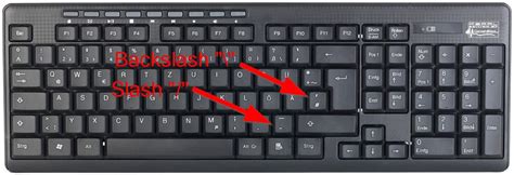 Slash And Backslash Type On An English Keyboard