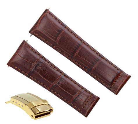 Leather Strap For Rolex Daytona 16520 16523 116519 Lbrown 4dg Short