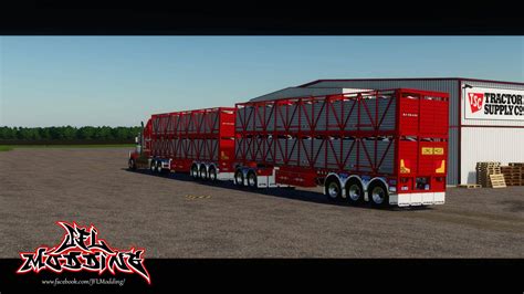 Rytrans B Double Cattle Trailers V10 Mod Farming Simulator 2022 19 Mod