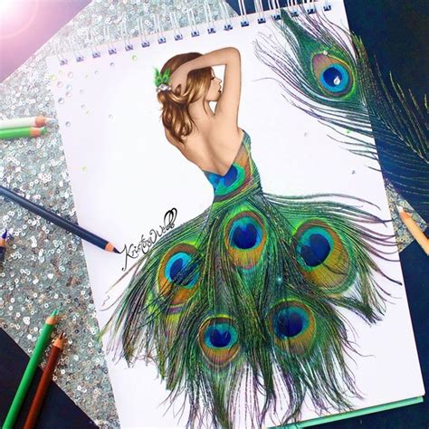 Color Pencil Artist Combines Her Drawings With Real-Life ... Drawing of a pink butterfly isolated on white background viewed.