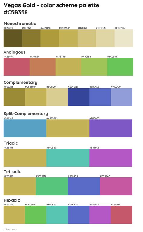 Vegas Gold Color Palettes And Color Scheme Combinations