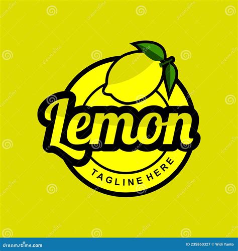 Abstract Lemon Logo Design Template Awesome Stock Vector Illustration