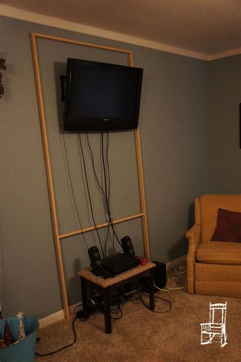How To Hide Your Tv Cables The Hard Way Hiding Tv Cords On Wall Wall
