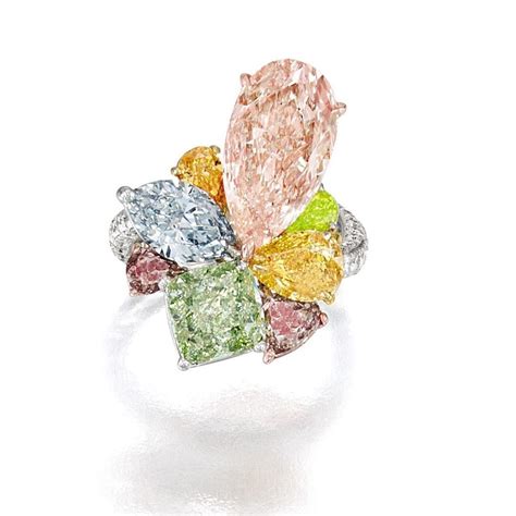 Gorgeous Colored Diamonds 33 This Cluster Ring With Eight Variously