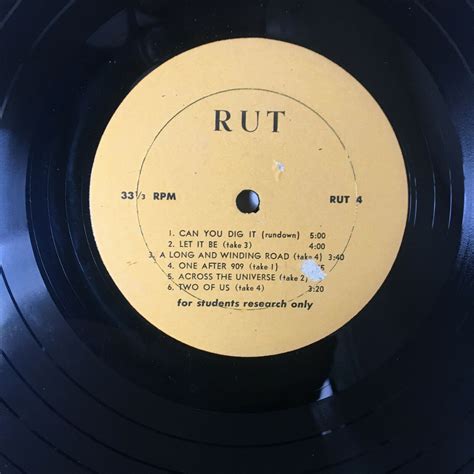 popsike.com - RARE Beatles Bootleg Hot As Sun Rut 4 Let it Be Sessions Unofficial - auction details
